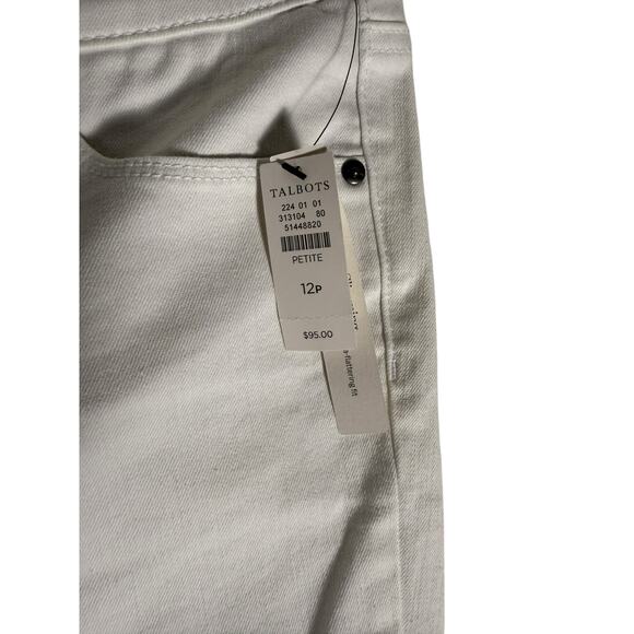 NWT Talbots Jeggings Women's Size 12P  White Skinny Ankle - Picture 3 of 8